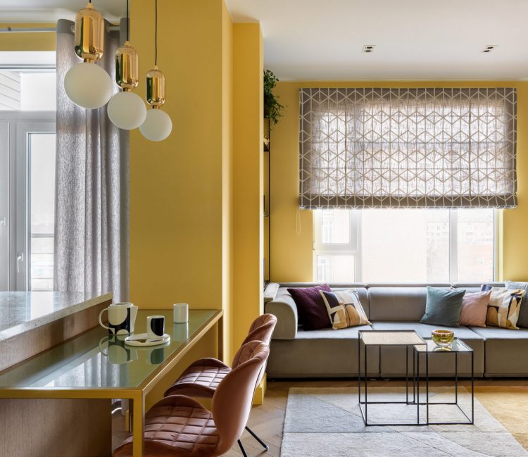 Желтая и креативная: Дизайн московской квартиры